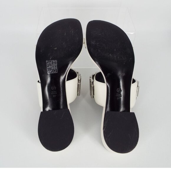 3.1 Phillip Lim White Leather Drum Watch Strap Sandals Size 39 - Picture 7 of 14